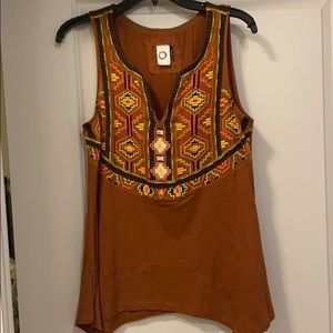 Anthropologie Orange Tank